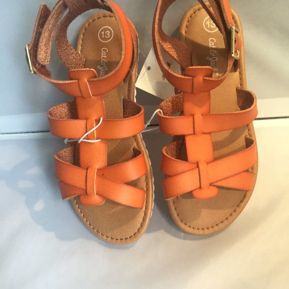 Cat & Jack Girls Mya Gladiator Sandals Cognac - Picture 2 of 4
